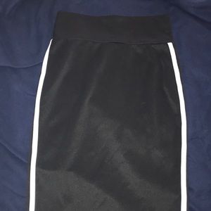 Black & White Stripe Skirt